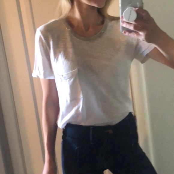 J. Crew Tops - J Crew embellished collar tee.